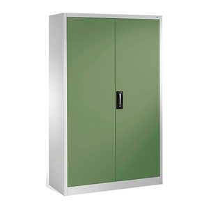 CP Stahlschrank 08931-00 S10012 lichtgrau, rededagrün 4 Fachböden 120,0 x 50,0 x 195,0 cm, aufgebaut, 1 St.