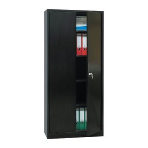 LÜLLMANN Stahlschrank 530349 tiefschwarz 4 Fachböden 92,5 x 42,2 x 195,0 cm, aufgebaut, 1 St.