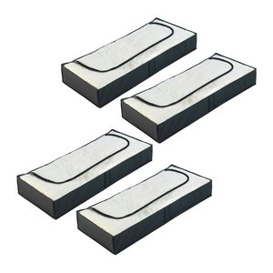 WENKO Deep Black Unterbettkommode schwarz 107,0 x 46,0 x 16,0 cm, 4 St.
