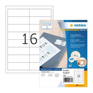 HERMA Etiketten weiß 97,0 x 33,8 mm, 80 Blatt