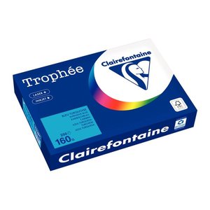 Clairefontaine Kopierpapier Trophée karibischblau DIN A4 160 g/qm 250 Blatt