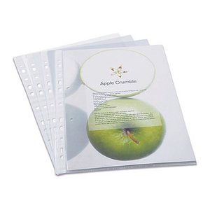 RAPESCO® Prospekthüllen DIN A4 transparent genarbt 0,06 mm, 100 St.
