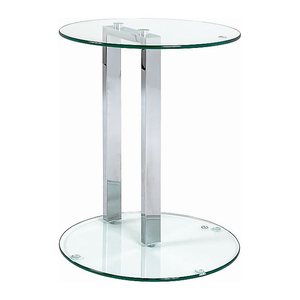 HAKU Möbel Beistelltisch rund Glas transparent 40,0 x 40,0 x 50,0 cm, 1 St.