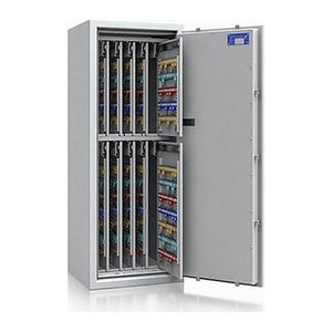 ISS safe4key Schlüsseltresor lichtgrau mit 1040 Haken, Elektronikschloss, 50,0 x 42,0 x 130,0 cm, 1 St.