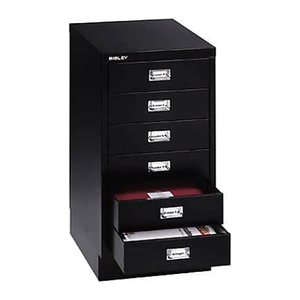 BISLEY MultiDrawer™ L296S Schubladenschrank schwarz 6 Schubladen 27,8 x 38,0 x 67,0 cm, 1 St.