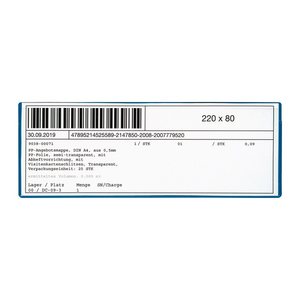 EICHNER Etikettentaschen blau 22,0 x 8,0 cm, 10 St.