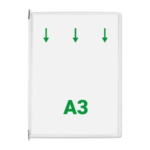 tarifold Sichttafeln DIN A3 weiß, Öffnung oben, 20 St.