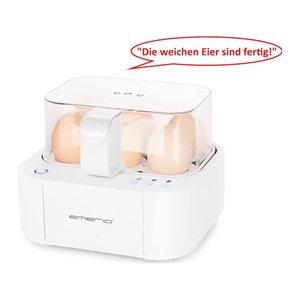 Emerio Eierkocher,6 Eier,Licht-/Deutsche Sprachanzeige weiß