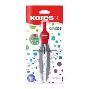 Kores® Zirkel Cirkos grau-rot, 1 St.