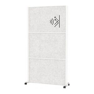 MAUL Akustik-Trennwand MAULconnecto 9611102, hellgrau 100,0 x 182,0 cm mit Rollen, 1 St.