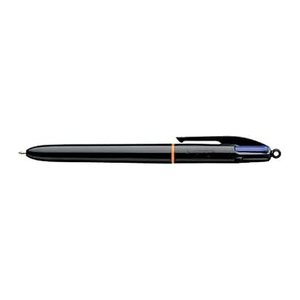 BIC 4-Farben-Kugelschreiber 4 Colours PRO schwarz/orange, Schreibfarbe: blau, rot, schwarz, grün, 1 St.