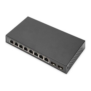 DIGITUS Switch 8-Port Gigabit + 2xSFP unmanaged schwarz