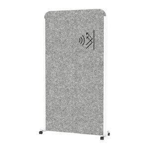 MAUL Akustik-Trennwand MAULcocoon  9701102, dunkelgrau 100,0 x 182,0 cm mit Rollen, 1 St.