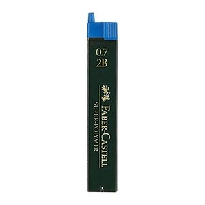 FABER-CASTELL SUPER-POLYMER Feinminen-Bleistiftminen schwarz 2B 0,7 mm, 12 St.