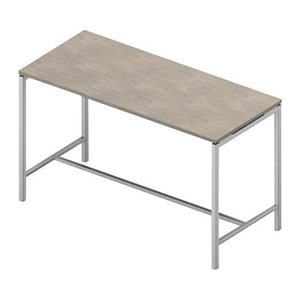 Quadrifoglio Stehtisch Creo beton rechteckig, 4-Fuß-Gestell weiß, 180,0 x 80,0 x 107,0 cm