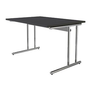 Kerkmann Schreibtisch anthrazit rechteckig, C-Fuß-Gestell chrom 120,0 x 80,0 cm