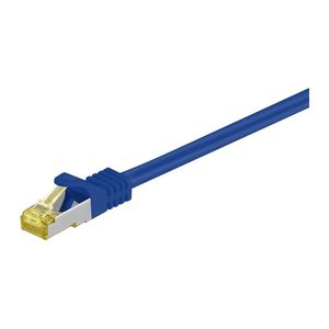 goobay RJ-45 Netzwerkkabel 0,25 m blau bis zu 10,00 Gbit/Sek. bis zu 500 MHz, 1 St.