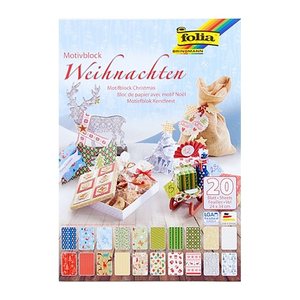folia Motivblock Weihnachten farbsortiert 270 g/qm 1 Block