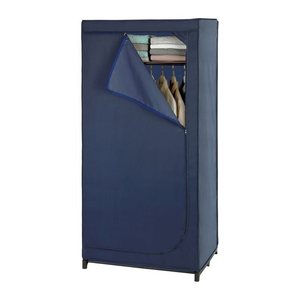 WENKO Stoffschrank Business, 64530100 blau 75,0 x 50,0 x 160,0 cm, 1 St.
