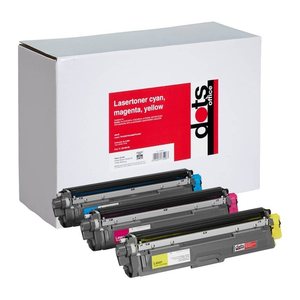 dots  cyan, magenta, gelb Toner kompatibel zu brother TN-246C/M/Y, 3er-Set