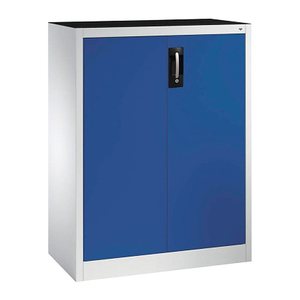 CP Stahlschrank 8520-000 S10092 lichtgrau, enzianblau 2 Fachböden 93,0 x 40,0 x 120,0 cm, aufgebaut, 1 St.