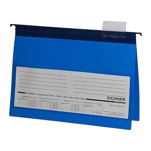 EICHNER Hängehefter Kunststoff blau DIN A4 1x kaufmännische Heftung, 10 St.