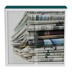 PAPERFLOW easyOffice Rollladenschrank Zeitung ohne Fachböden 110,0 x 41,5 x 104,0 cm