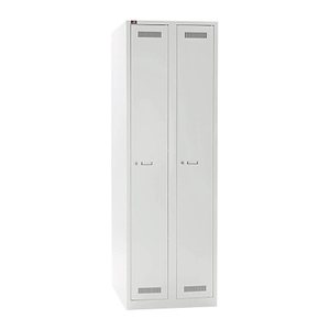 BISLEY LIGHT Spind lichtgrau GL06D1645, 2 Schließfächer 60,0 x 50,0 x 185,0 cm