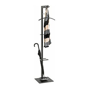 HAKU Möbel Kleiderständer 54553 schwarz Metall 8 Haken 35,0 x 175,0 cm, 1 St.