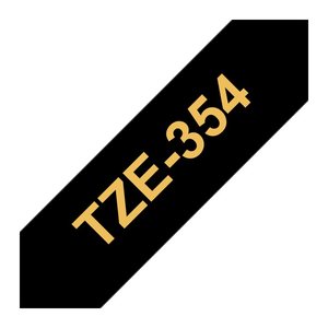 brother Schriftband TZe-354 TZE354, 24 mm, gold auf schwarz, 1 St.