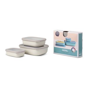 MEPAL Frischhaltedosen-Set Cirqula weiß 0,5/1,0/2,0 l, 1 Set