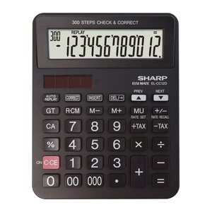 SHARP EL-CC12D Taschenrechner schwarz