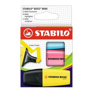 STABILO BOSS MINI Textmarker farbsortiert, 3 St.