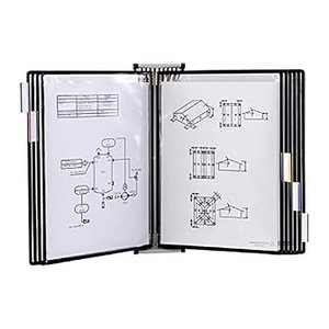 tarifold Wand-Sichttafelsystem 414107 DIN A4 schwarz mit 10 St. Sichttafeln, 1 St.
