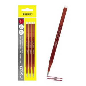 ONLINE® magiXX Gelschreiberminen rot 0,7 mm 3 St.