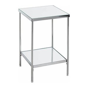 HAKU Möbel Beistelltisch rechteckig Glas silber 28,0 x 28,0 x 46,0 cm, 1 St.
