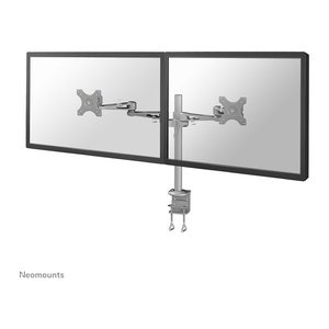 Neomounts Monitor-Halterung FPMA-D935D FPMA-D935D silber für 2 Monitore, Tischklemme