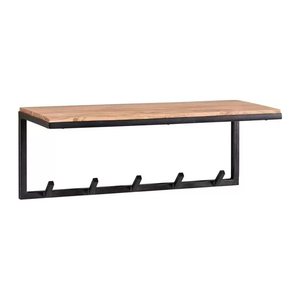 WOHNLING Wandgarderobe WL6.354 akazie Holz 5 Haken 70,0 x 27,0 cm, 1 St.