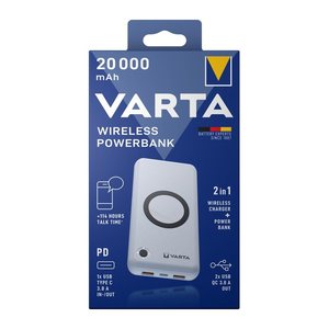 Varta Powerbank Wireless 20000mAh 1x USB-C + 2x USB-A