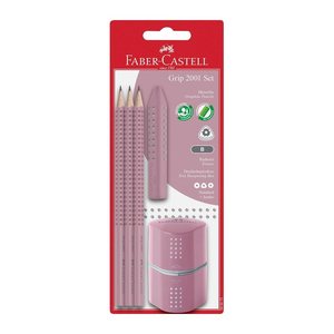FABER-CASTELL GRIP 2001 Bleistift-Set B rose shadow, 1 Set
