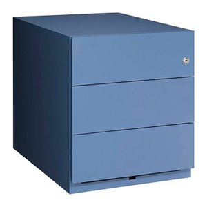 BISLEY Note Rollcontainer blau 3 Auszüge 42,0 x 56,5 x 49,5 cm
