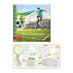 ROTH Freundebuch Fußballstar ca. DIN A4 liniert, blau Hardcover 64 Seiten, 1 St.