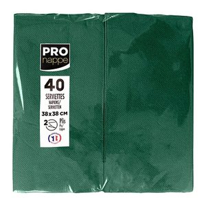 PROnappe Servietten tannengrün 2-lagig 38,0 x 38,0 cm, 40 St.