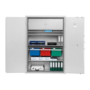 ISS Sicherheitsschrank Karlsruhe VII Sicherheitsstufe 1 nach EN 1143-1 mit Feuerschutz lichtgrau 95,5 x 52,7 x 117,5 cm
