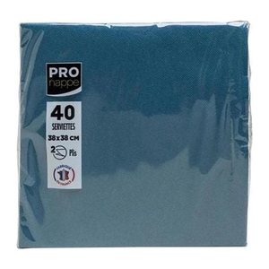 PROnappe Servietten pazifikblau 2-lagig 38,0 x 38,0 cm, 40 St.
