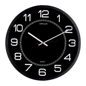 unilux Wanduhr Mega schwarz Kunststoff, Ø 57,5 cm
