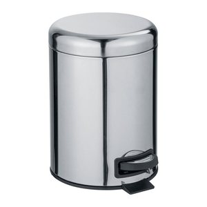 WENKO Leman Kosmetikeimer 5,0 l silber, glänzend, 1 St.