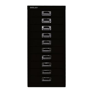 BISLEY MultiDrawer™ L2910 Schubladenschrank schwarz 10 Schubladen 27,8 x 38,0 x 59,0 cm, 1 St.