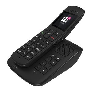 Telekom Sinus A32 Schnurloses Telefon mit Anrufbeantworter ebenholz