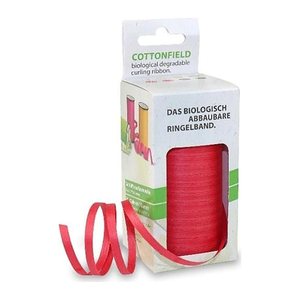 PRÄSENT Geschenkband COTTONFIELD matt rot 5,0 mm x 100,0 m